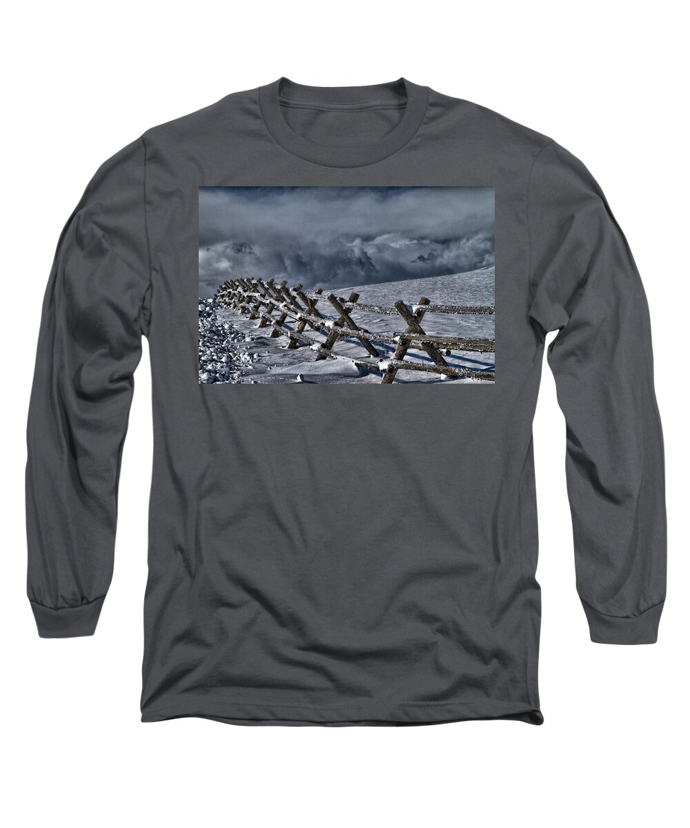 Landscape Long Sleeve T-Shirt featuring the photograph Holding Back the Storm by Alana Thrower