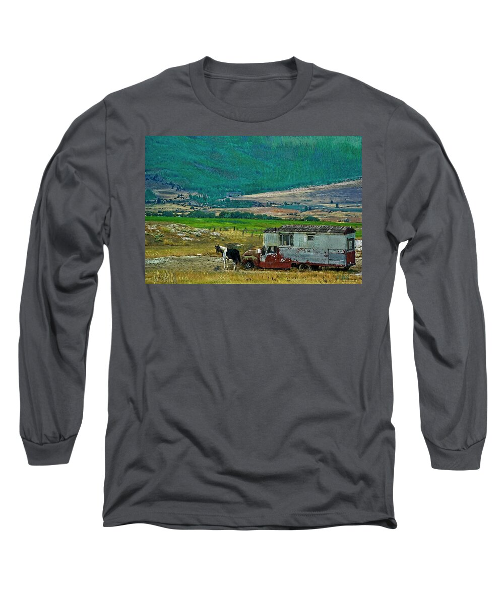 Horse Long Sleeve T-Shirt featuring the digital art Horse Power by Dale Stillman
