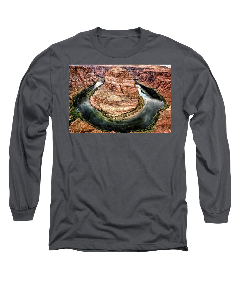 Horseshoe Bend Long Sleeve T-Shirt featuring the photograph Horseshoe Bend Colorado River by Gigi Ebert