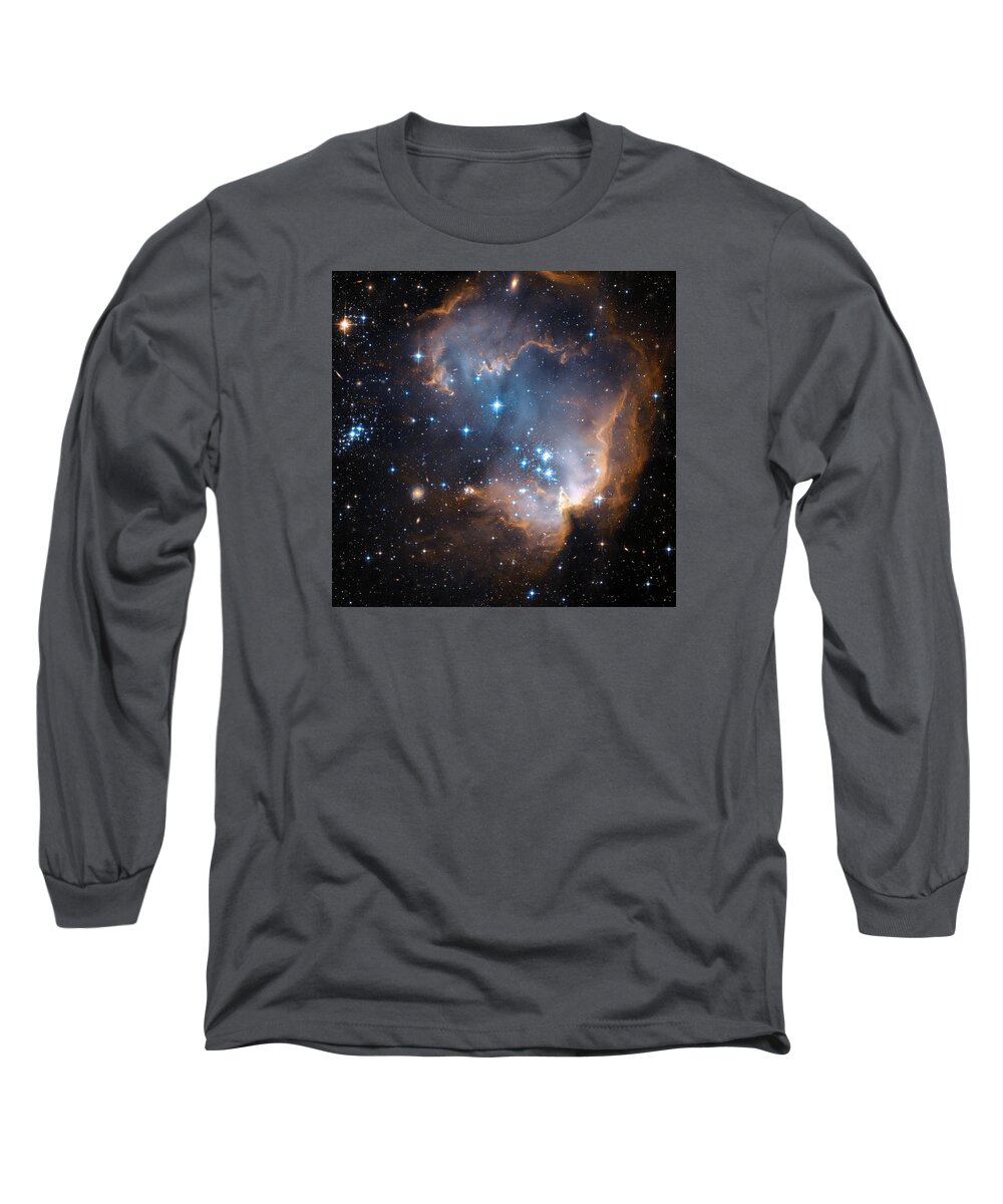 Space Long Sleeve T-Shirt featuring the photograph Hubble's View Of N90 Star-Forming Region by Eric Glaser