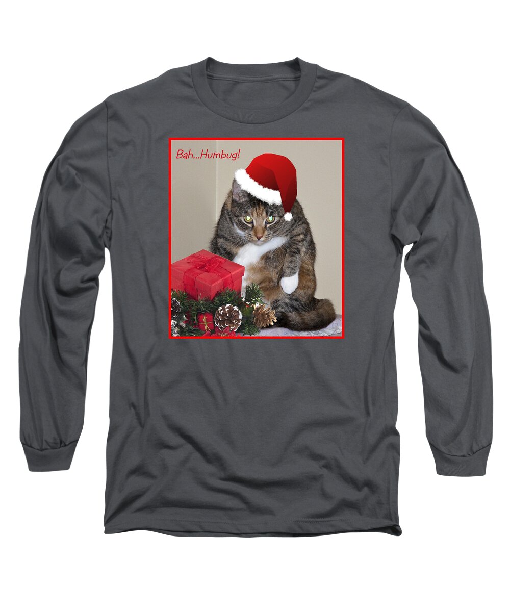 Cat Long Sleeve T-Shirt featuring the photograph Humbug by Cathy Kovarik