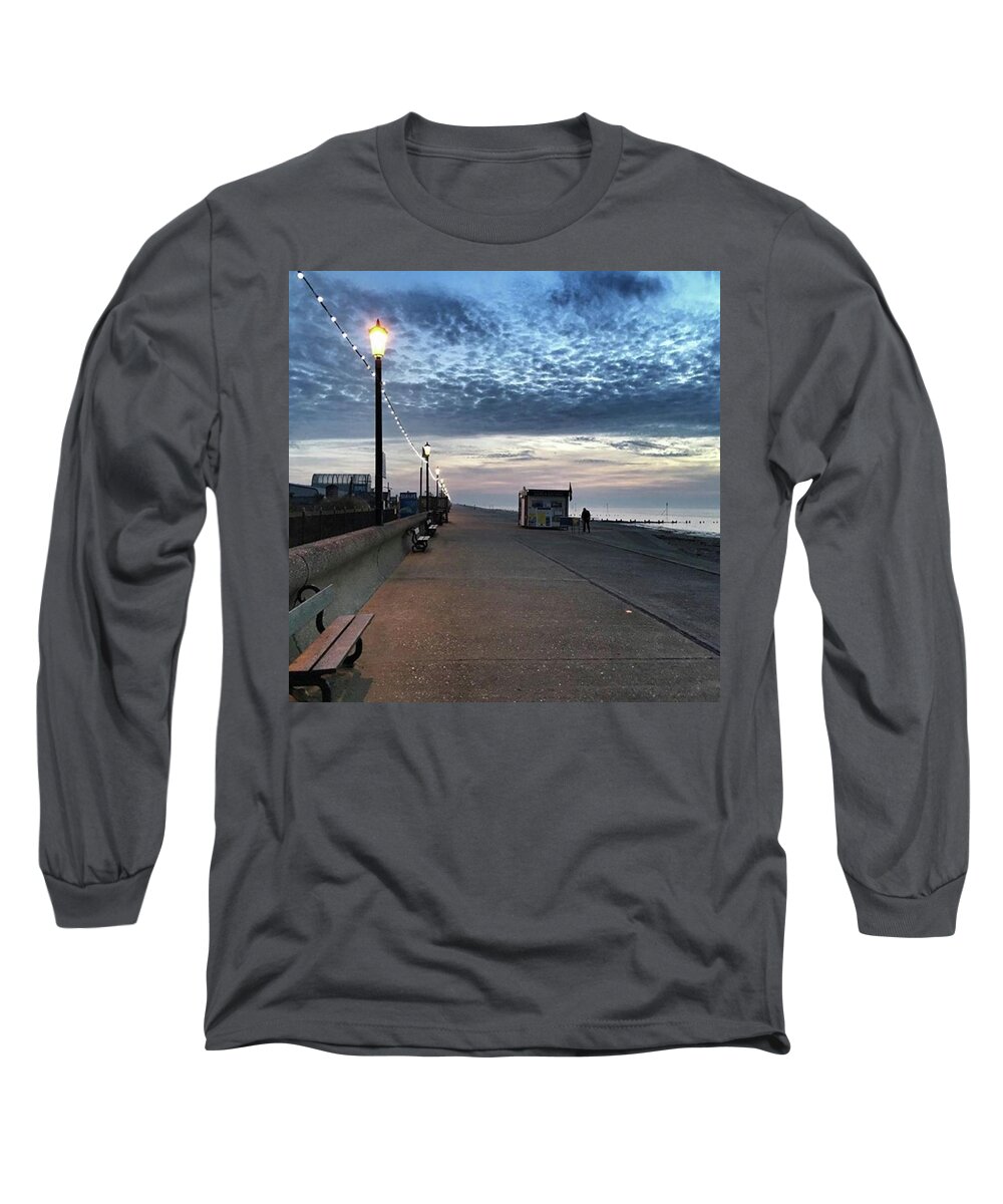 Beautiful Long Sleeve T-Shirt featuring the photograph Hunstanton At 5pm Today

#sea #beach by John Edwards