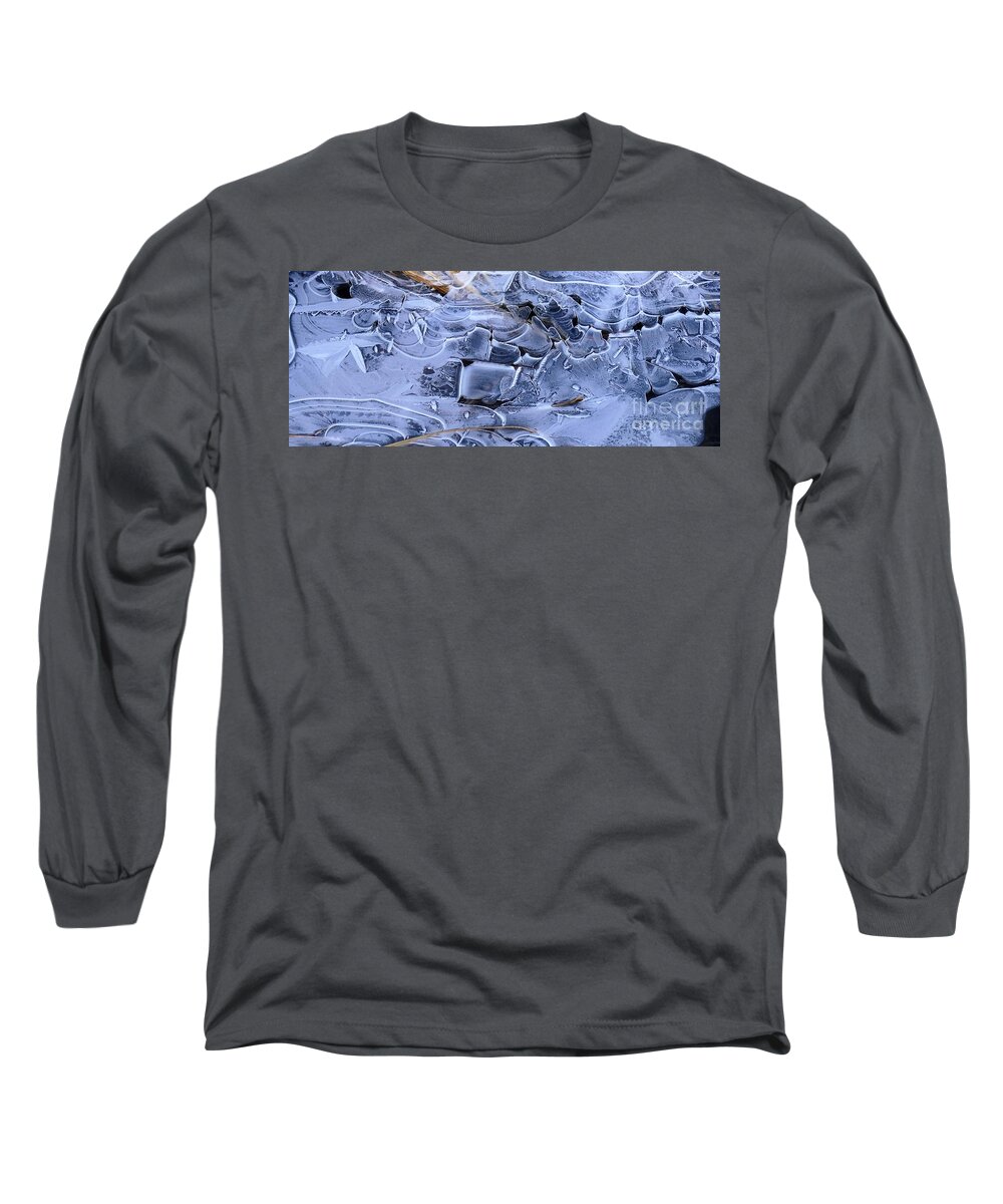Ice Long Sleeve T-Shirt featuring the photograph Ice Crystal Art by Michele Penner