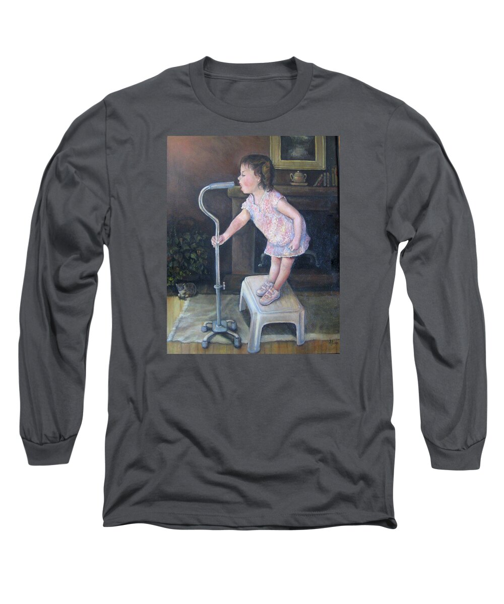 Child Long Sleeve T-Shirt featuring the painting I'm Singin in the Cane by Donna Tucker
