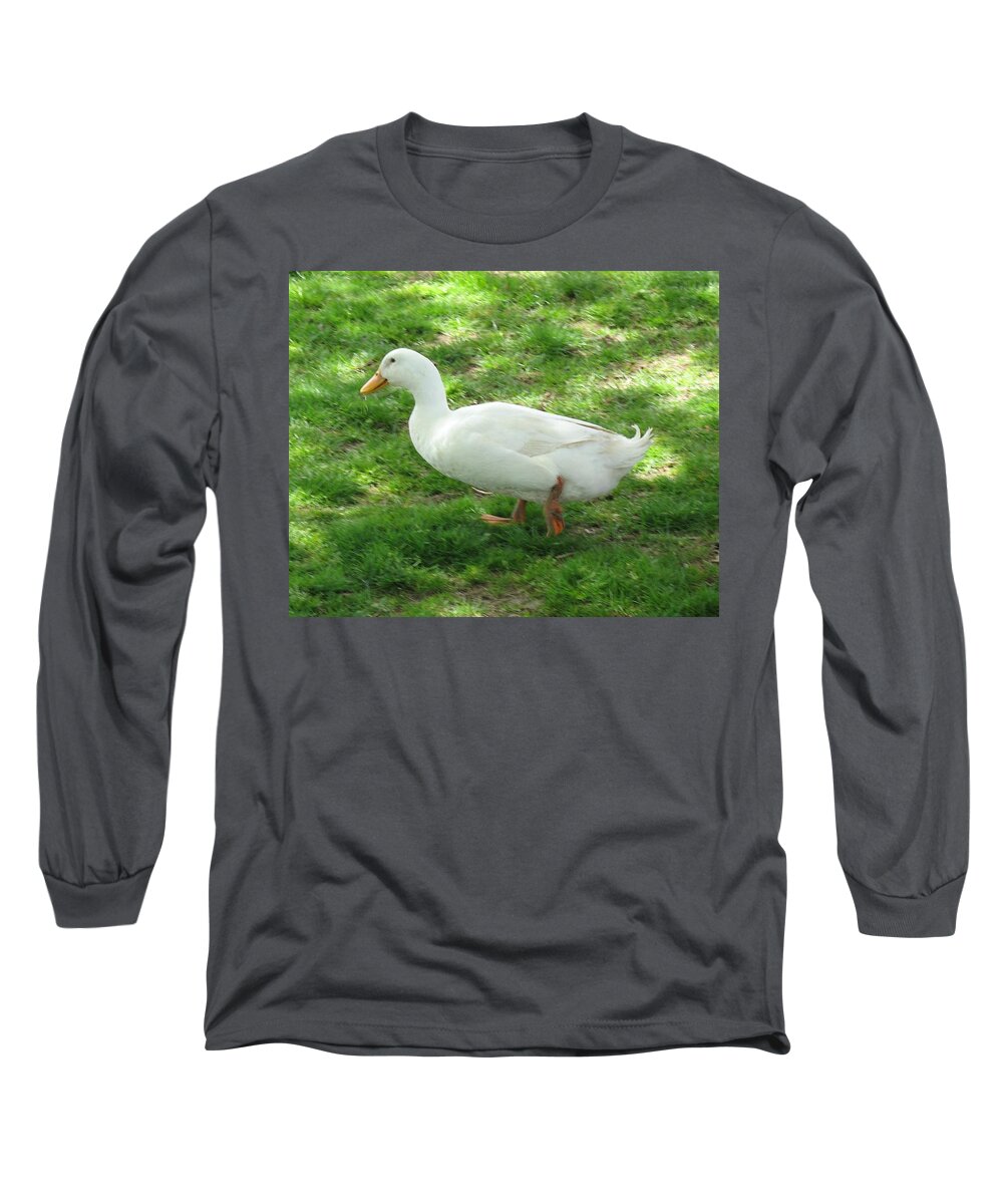 Animals Long Sleeve T-Shirt featuring the photograph I'm walking here by Ed Smith