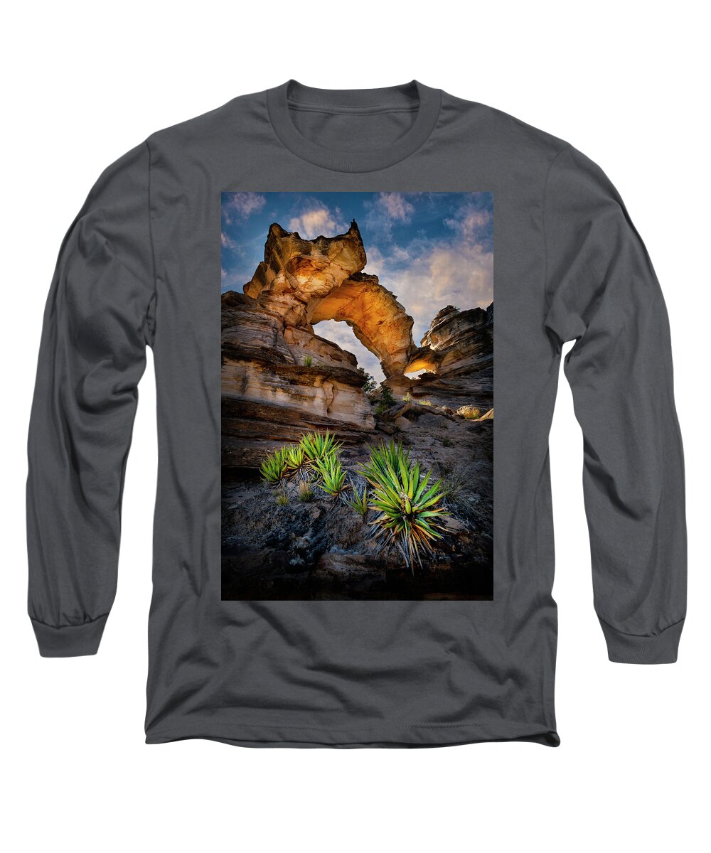 Kanab Long Sleeve T-Shirt featuring the photograph Inch Worm Arch by Michael Ash