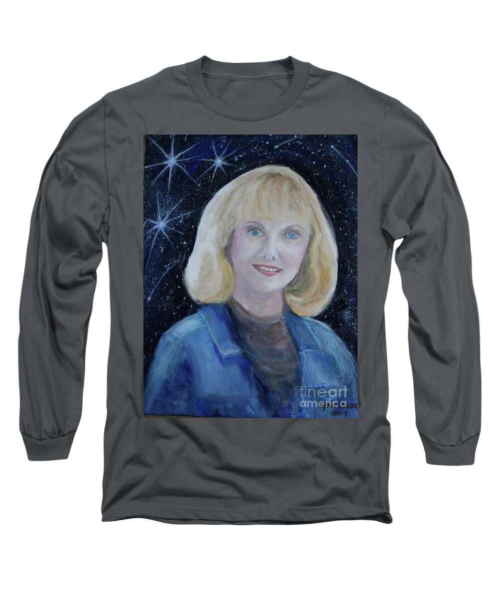 Portrait Long Sleeve T-Shirt featuring the painting Inner Self by Lyric Lucas