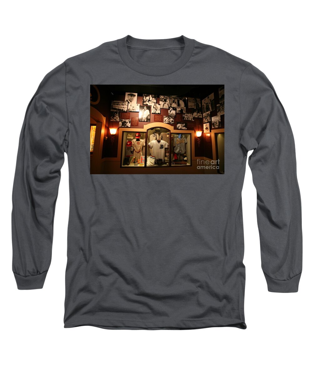 Cooperstown Long Sleeve T-Shirt featuring the photograph Inside Baseball Hall of Fame Displays I by Chuck Kuhn