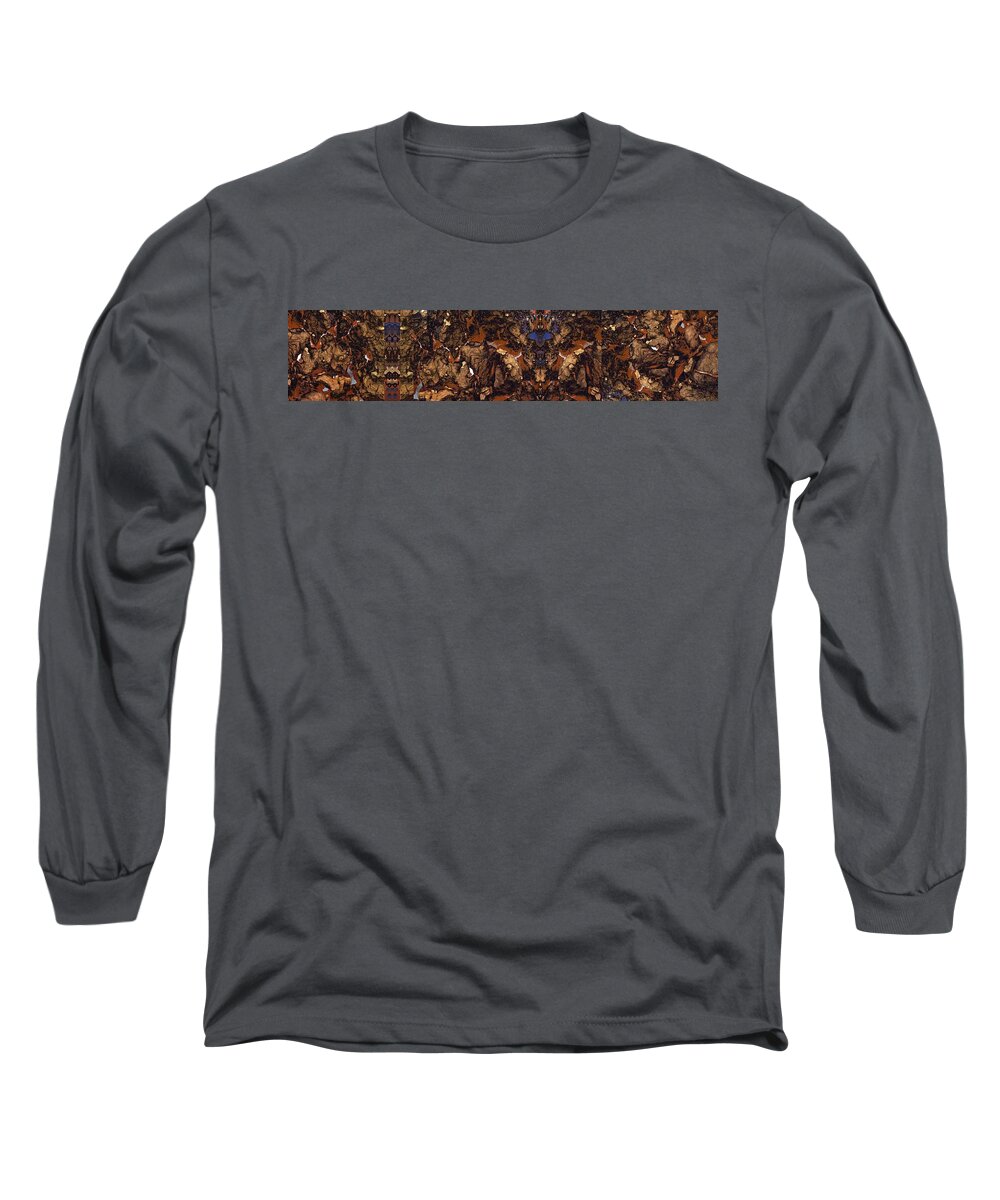 Cave Long Sleeve T-Shirt featuring the mixed media Inside the cave triptychon by Wolfgang Schweizer