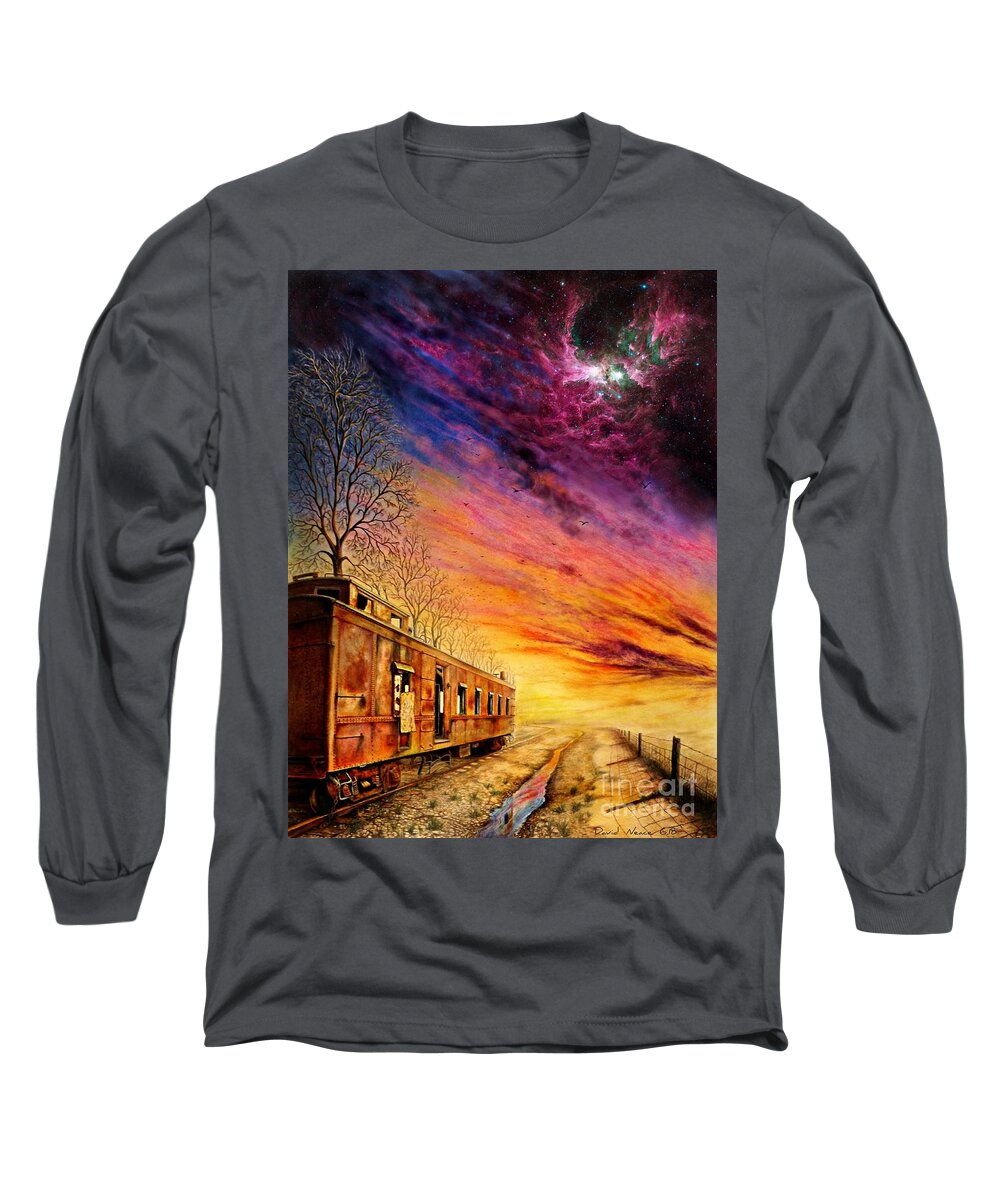 Caboose Long Sleeve T-Shirt featuring the photograph Into the Light by David Neace