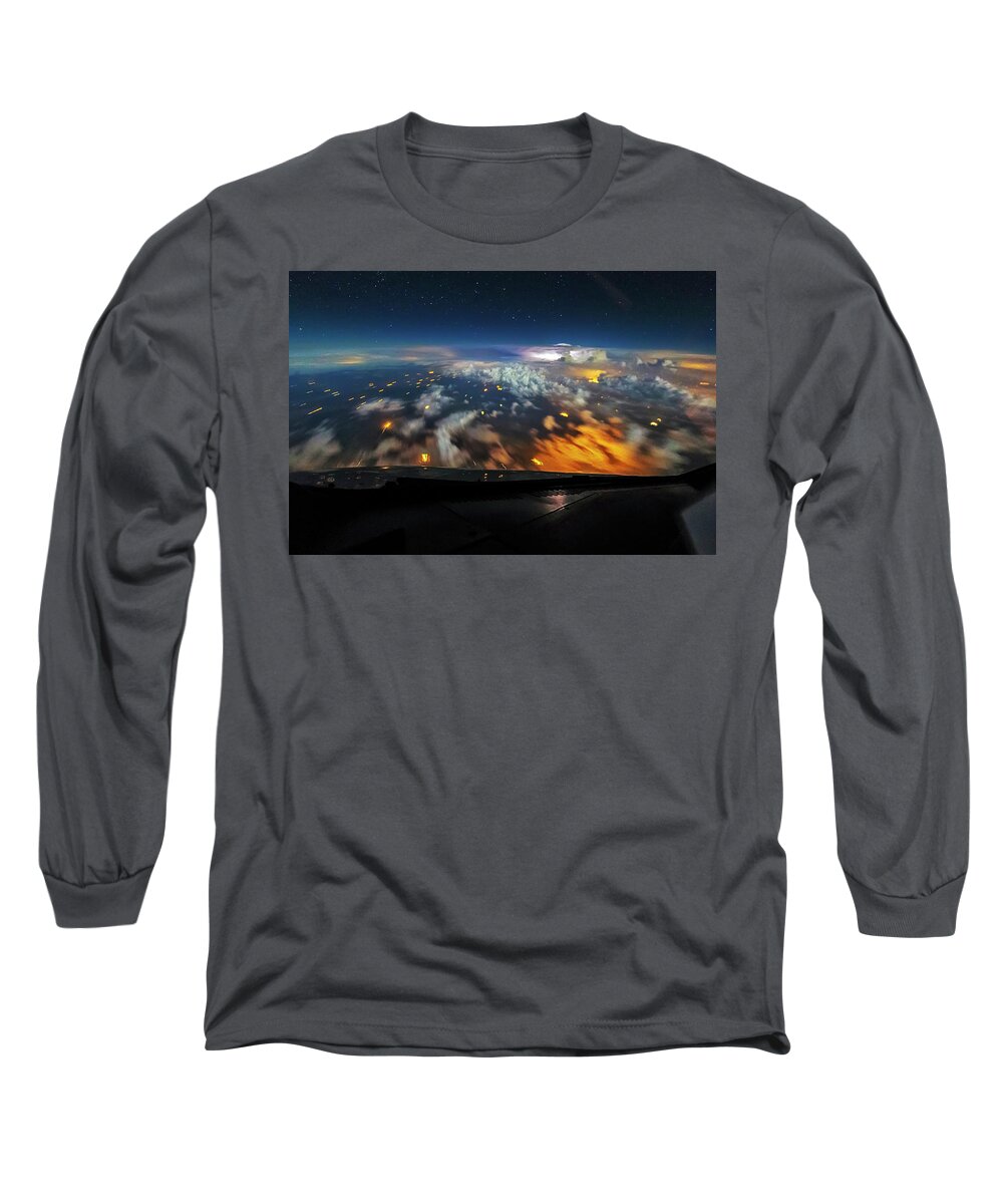 Astronomy Long Sleeve T-Shirt featuring the photograph Into the Storm by Ralf Rohner