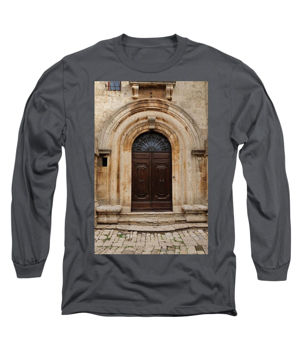 Europe Long Sleeve T-Shirt featuring the photograph Italy - Door Eighteen by Jim Benest