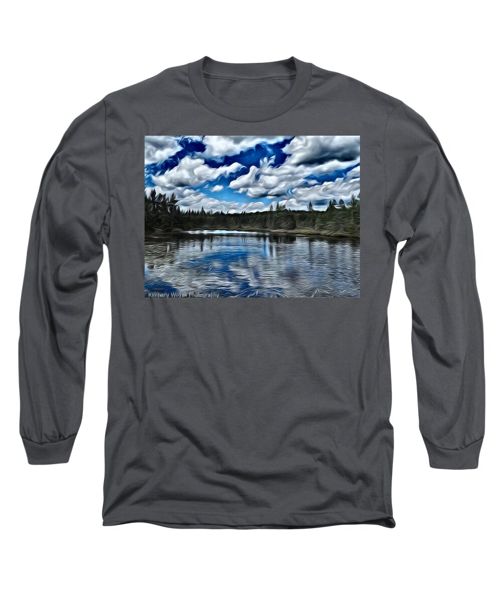  Long Sleeve T-Shirt featuring the photograph Jack Lake Painting by Kimberly Woyak