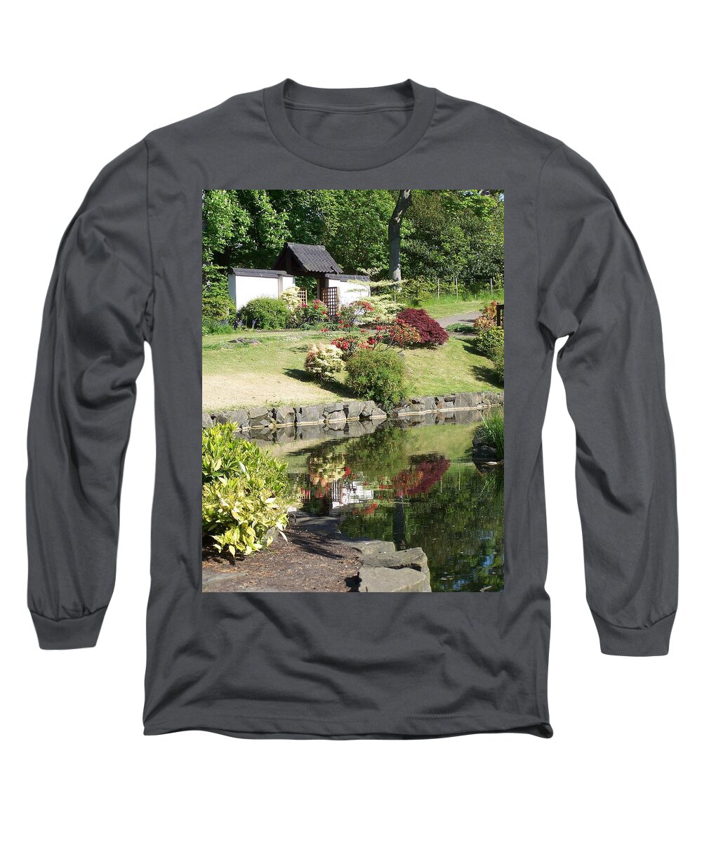Japanese Garden Long Sleeve T-Shirt featuring the photograph Japanese Garden by Elena Perelman