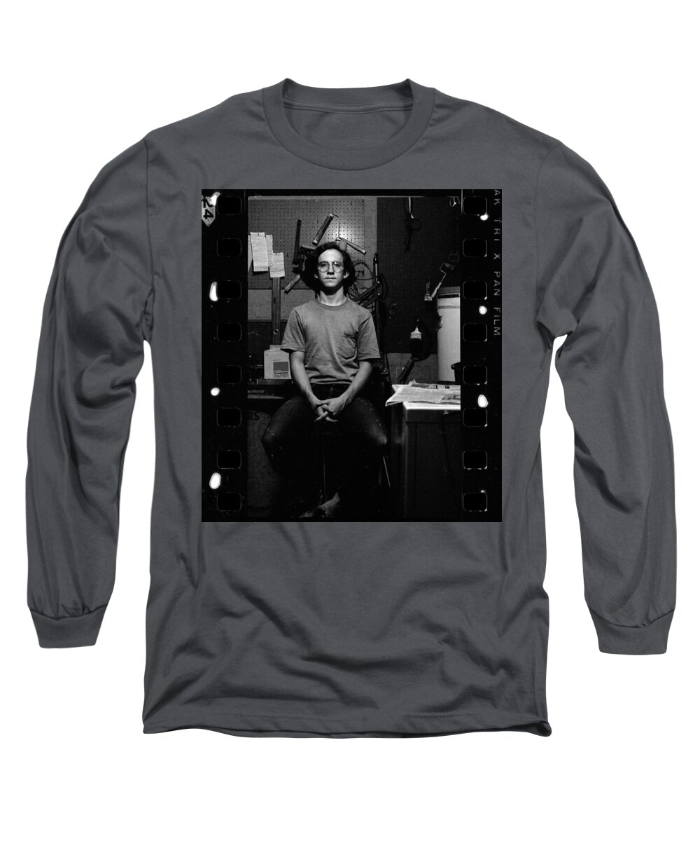 Photographer Long Sleeve T-Shirt featuring the photograph Self Portrait, in Darkroom, 1972 by Jeremy Butler