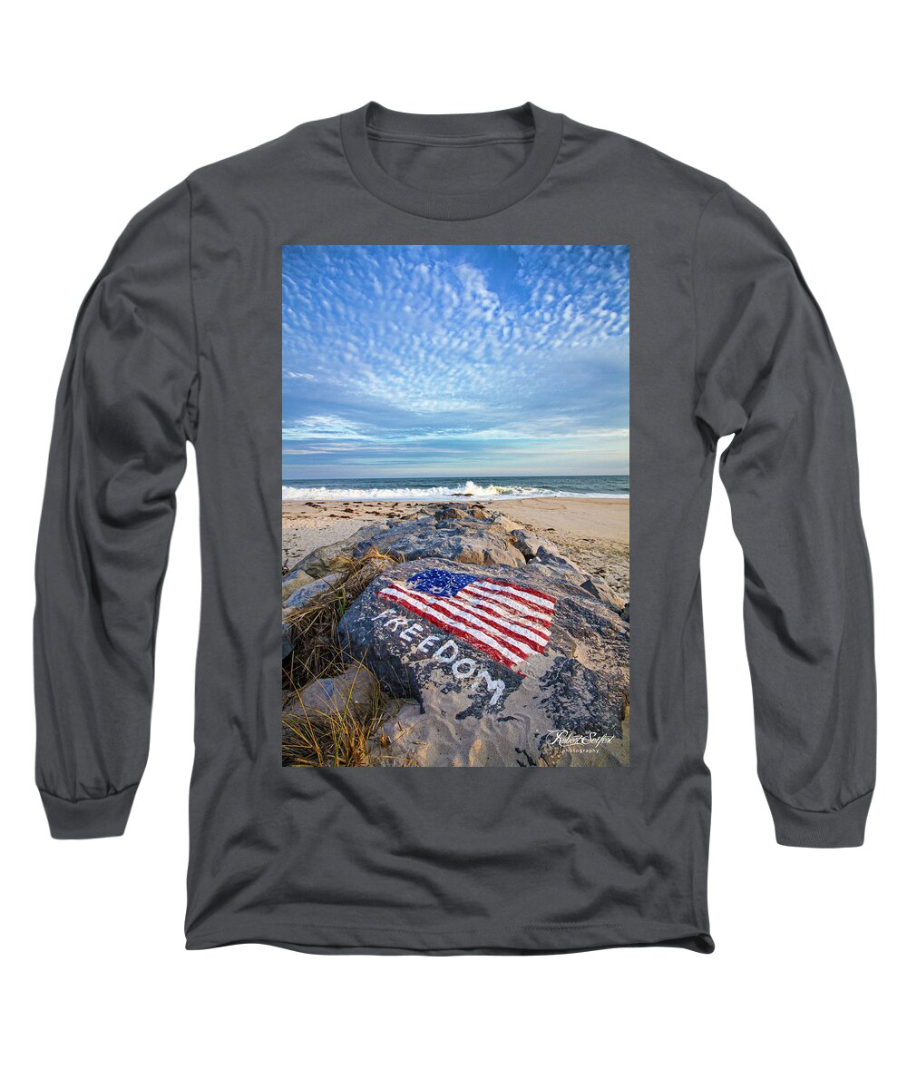 Jetty Long Sleeve T-Shirt featuring the photograph Jetty Four Beach by Robert Seifert