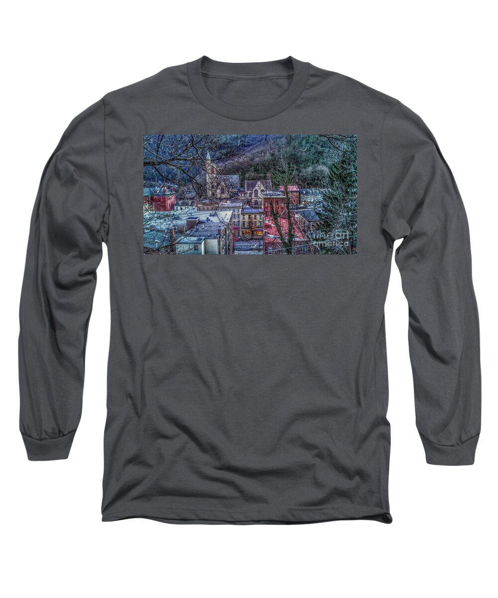 Jim Thorpe Long Sleeve T-Shirt featuring the photograph Jim Thorpe Pennsylvania in Winter #1 by Christopher Lotito