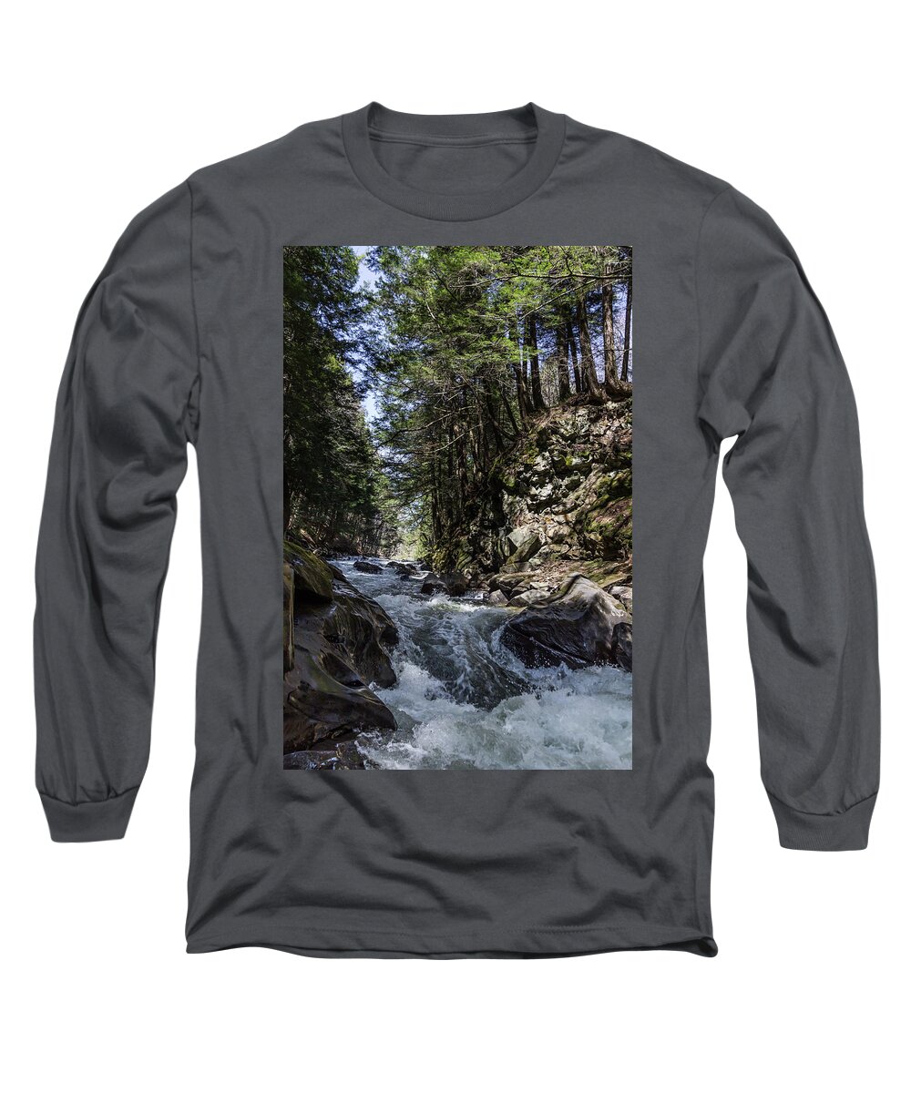 Rapids Long Sleeve T-Shirt featuring the photograph Joe's Brook by Tim Kirchoff