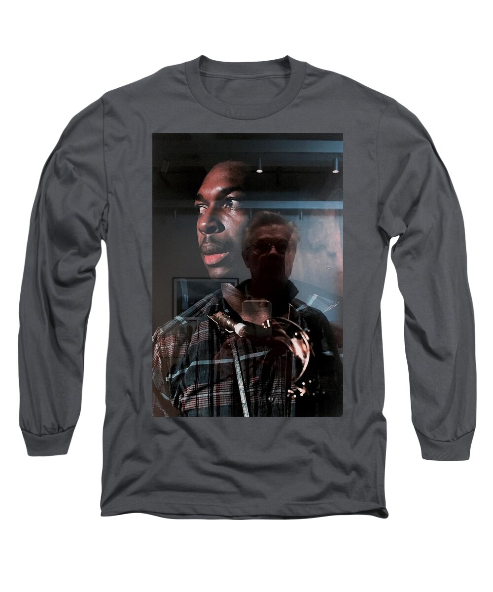 John Coltrane Long Sleeve T-Shirt featuring the photograph John Coltrane and Me by Frank Winters