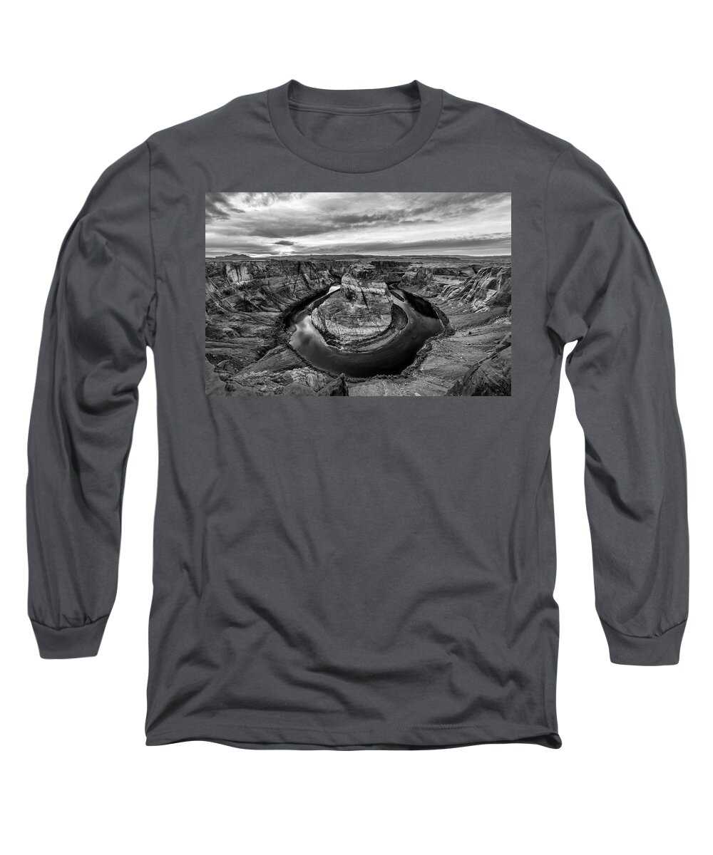 Horseshoe Bend Long Sleeve T-Shirt featuring the photograph Just After Sundown by Jon Glaser
