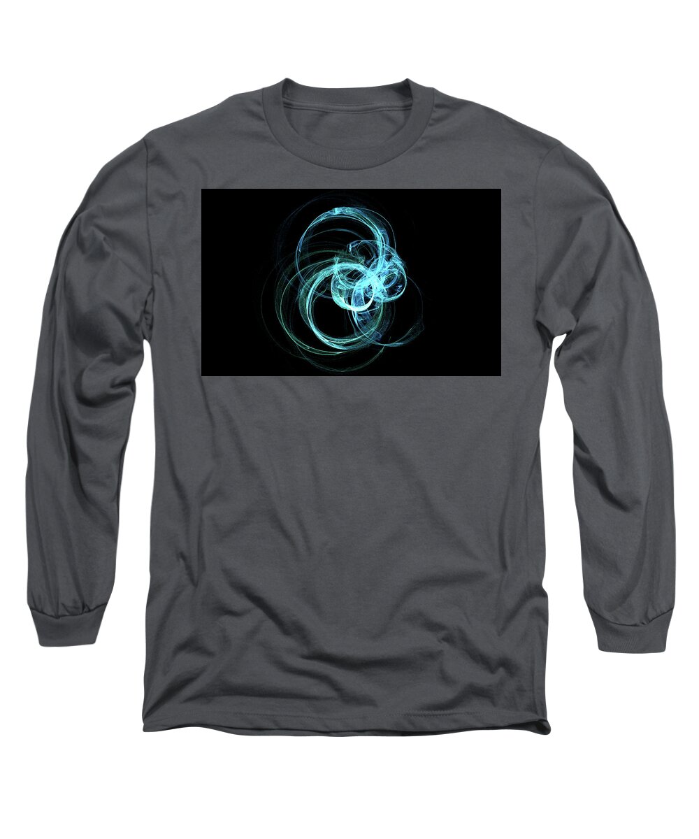 Kinetic Long Sleeve T-Shirt featuring the digital art Kinetic09 by Andrew Selby