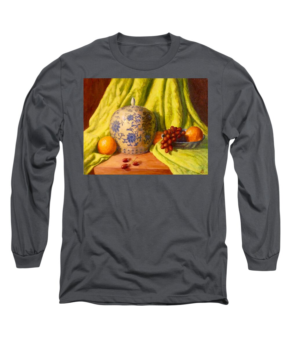 Still Life Long Sleeve T-Shirt featuring the painting La Jardiniere by Joe Bergholm