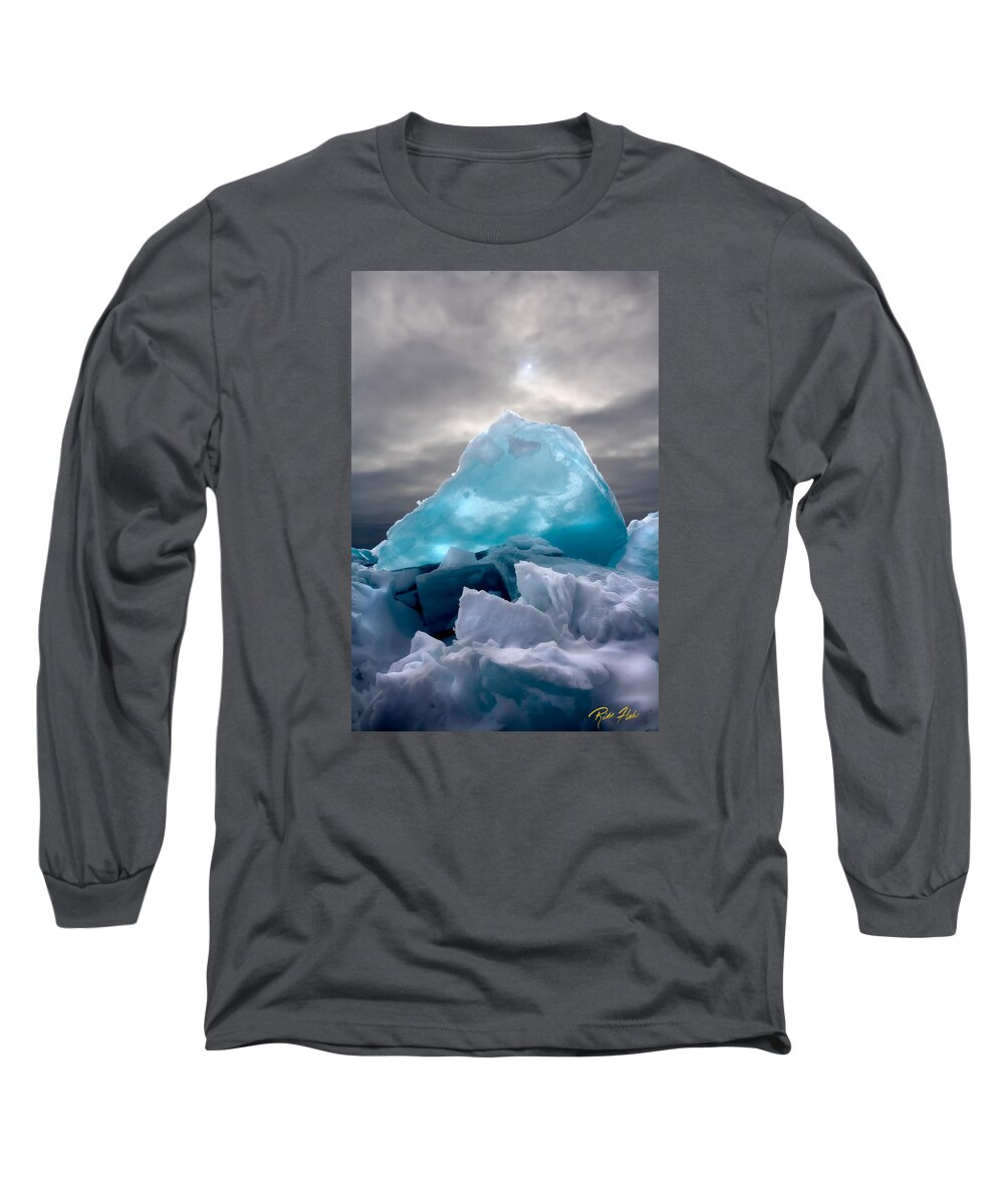 Minnesota Long Sleeve T-Shirt featuring the photograph Lake Ice Berg by Rikk Flohr