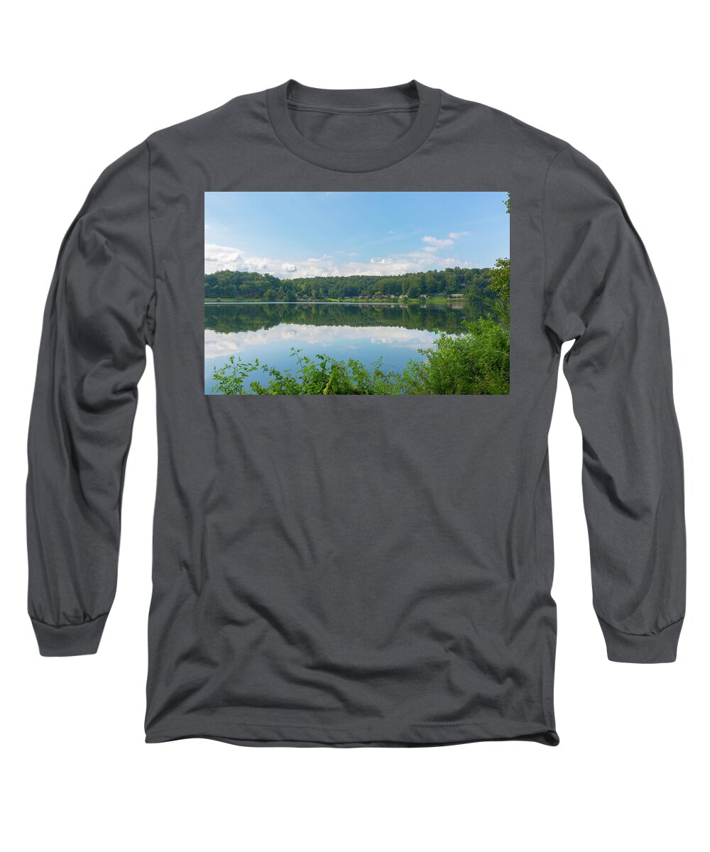 Reflections Long Sleeve T-Shirt featuring the photograph Lake Junaluska #3 September 9 2016 by D K Wall
