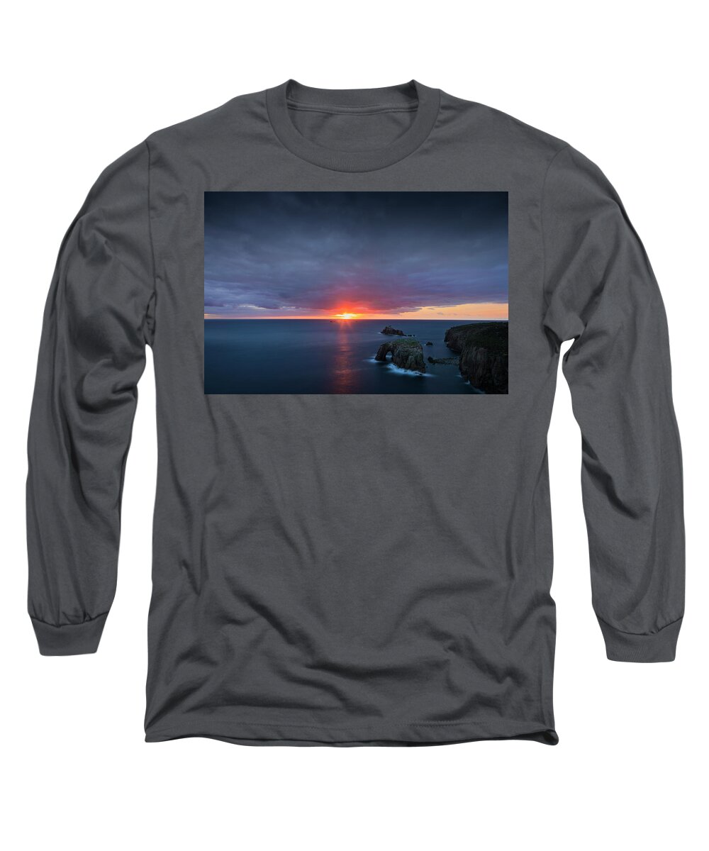 Land Long Sleeve T-Shirt featuring the photograph Land's End by Dominique Dubied