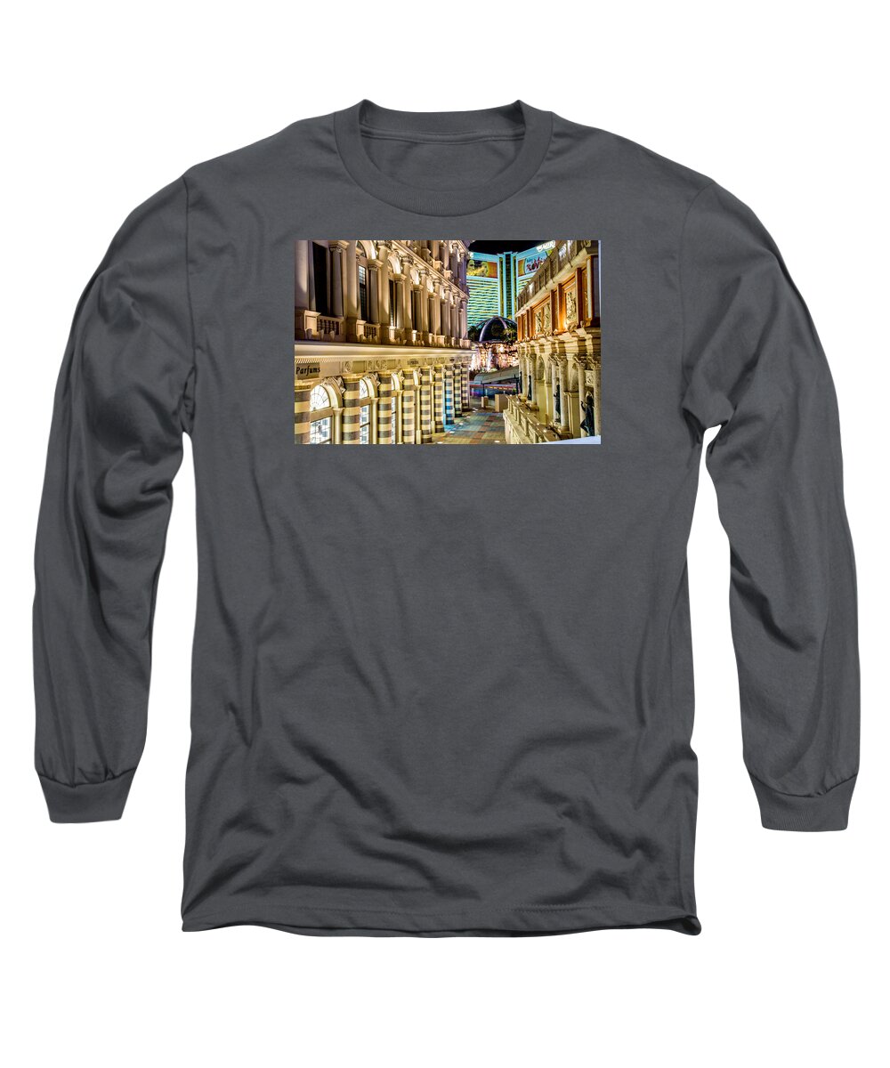 Las Vegas Long Sleeve T-Shirt featuring the photograph Las Vegas Contrasts by Lev Kaytsner