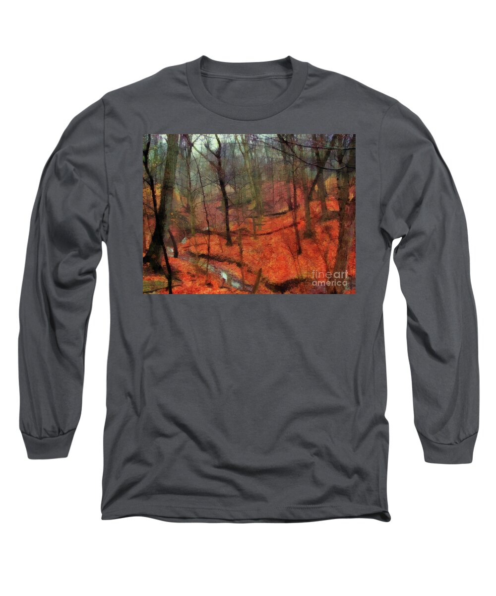Cedric Hampton Long Sleeve T-Shirt featuring the digital art Last Days Of Autumn by Cedric Hampton