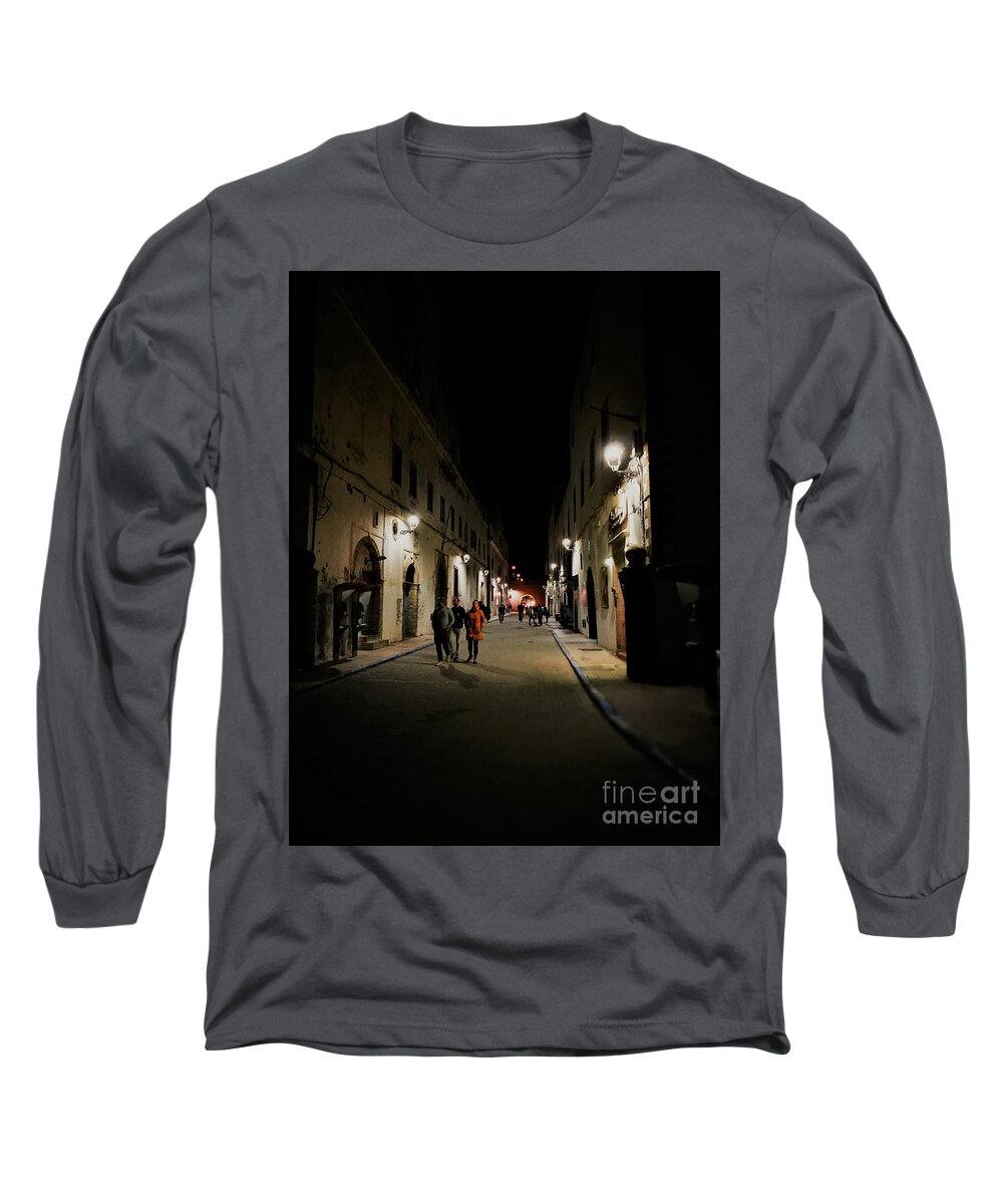 Daily Life Long Sleeve T-Shirt featuring the photograph Late night walk by Jarek Filipowicz