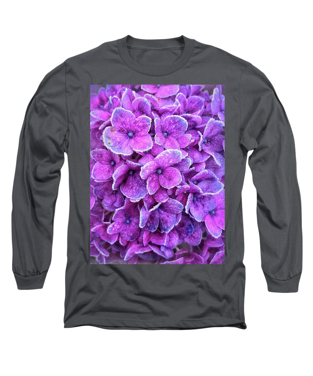 Delphinium Long Sleeve T-Shirt featuring the photograph Lavender Ice by Jill Love