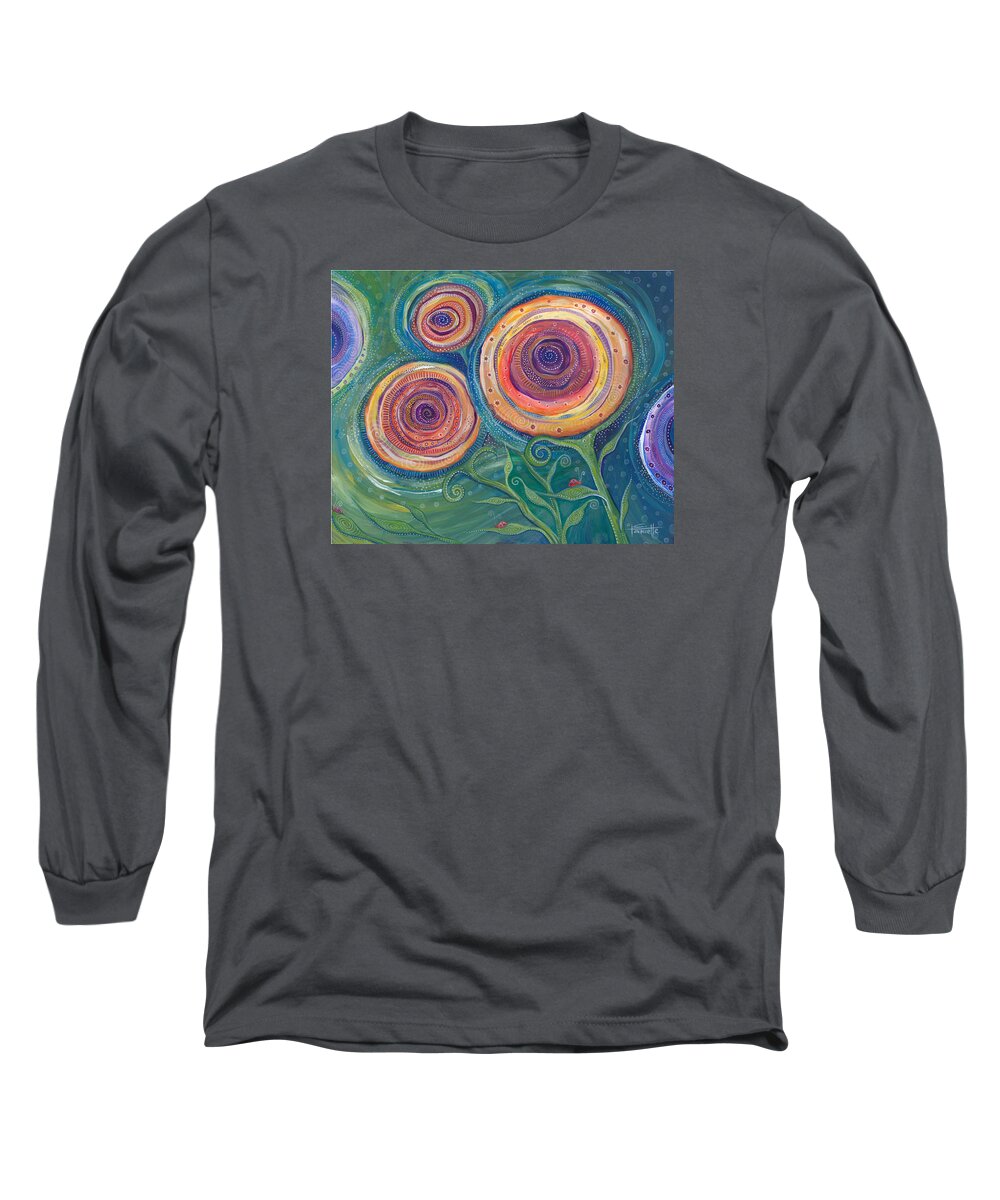 Flowers Long Sleeve T-Shirt featuring the painting Be the Light by Tanielle Childers