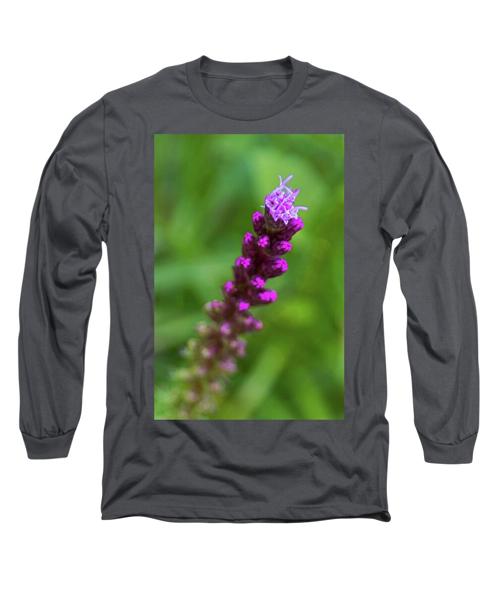 Flower Long Sleeve T-Shirt featuring the photograph Liatris Bloom by Ira Marcus