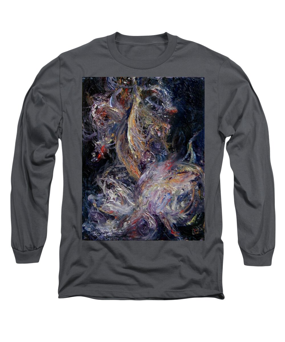 Impressionism Long Sleeve T-Shirt featuring the painting Life Finds a Way by Quin Sweetman