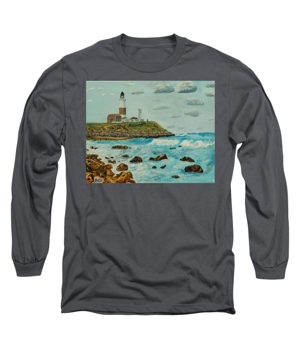Light House Long Sleeve T-Shirt featuring the painting Light house by David Bigelow