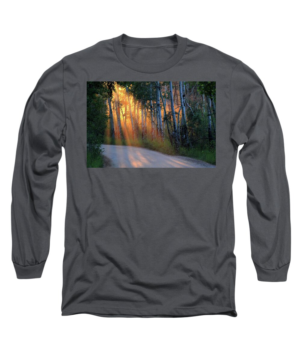 Rays Long Sleeve T-Shirt featuring the photograph Lighting The Way by Shane Bechler
