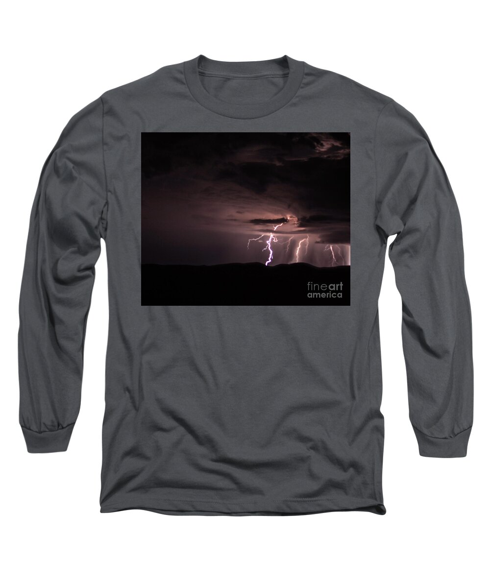 Lightning Long Sleeve T-Shirt featuring the photograph Lightning by Mark Jackson
