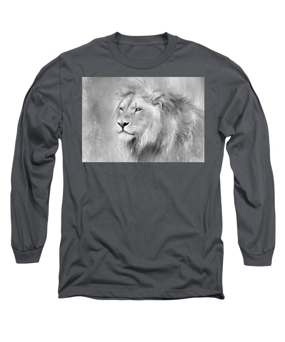 Lion Long Sleeve T-Shirt featuring the photograph Lion by Debra Boucher