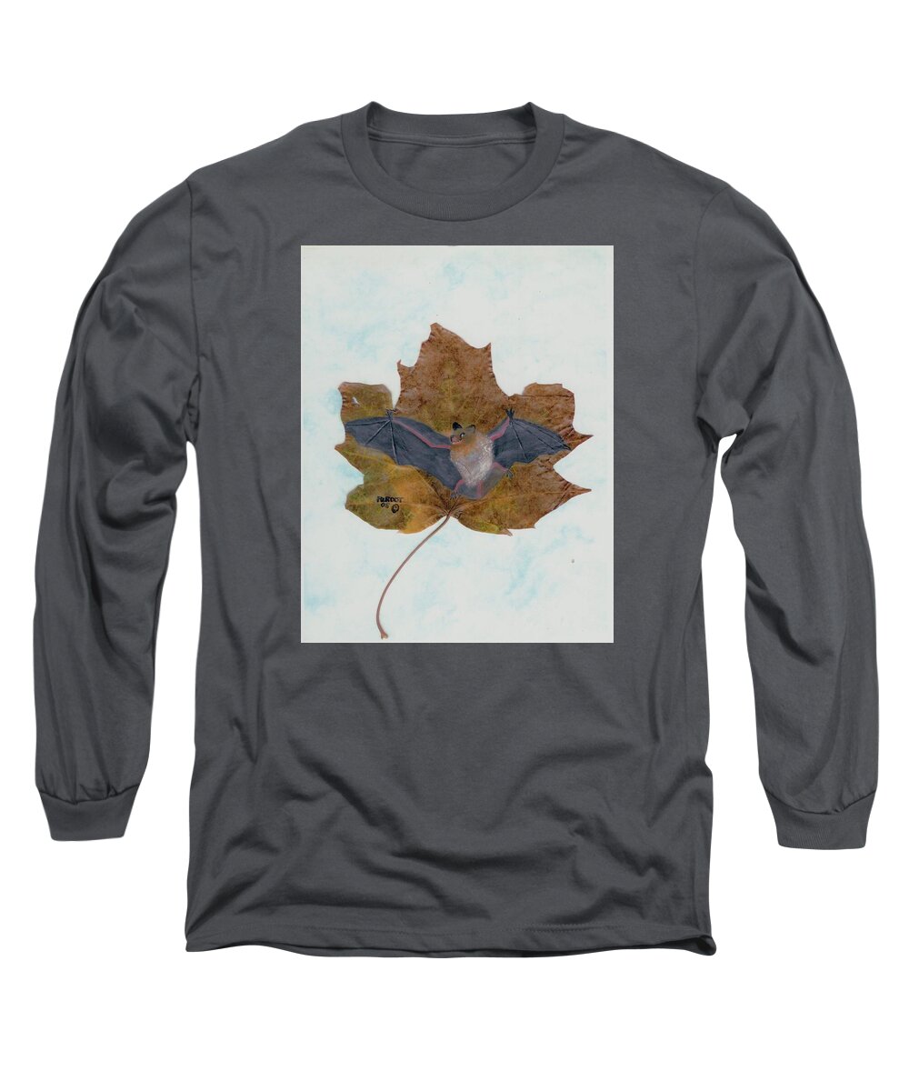Wildlife Long Sleeve T-Shirt featuring the painting Little Brown Bat by Ralph Root