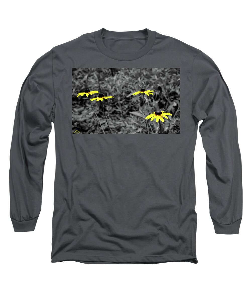 Flowers Long Sleeve T-Shirt featuring the photograph Little yellows by Bradley Dever