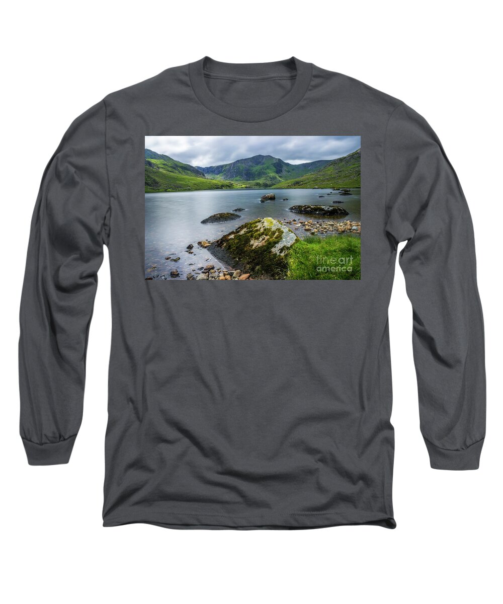 Wales Long Sleeve T-Shirt featuring the photograph Llyn Ogwen Glyder Fawr by Ian Mitchell