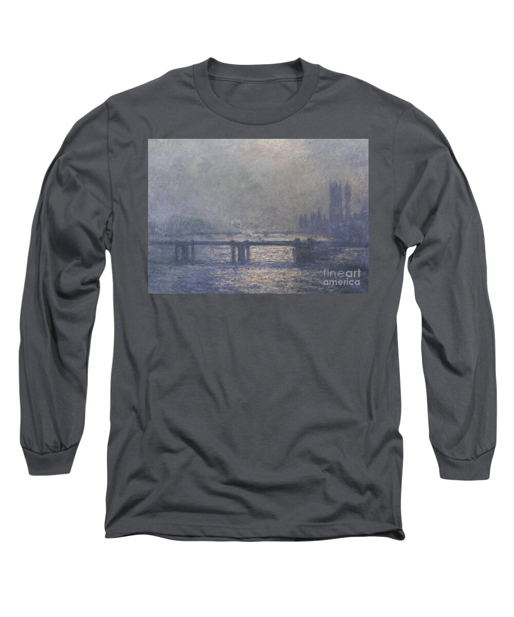 London Long Sleeve T-Shirt featuring the painting London by Claude Monet
