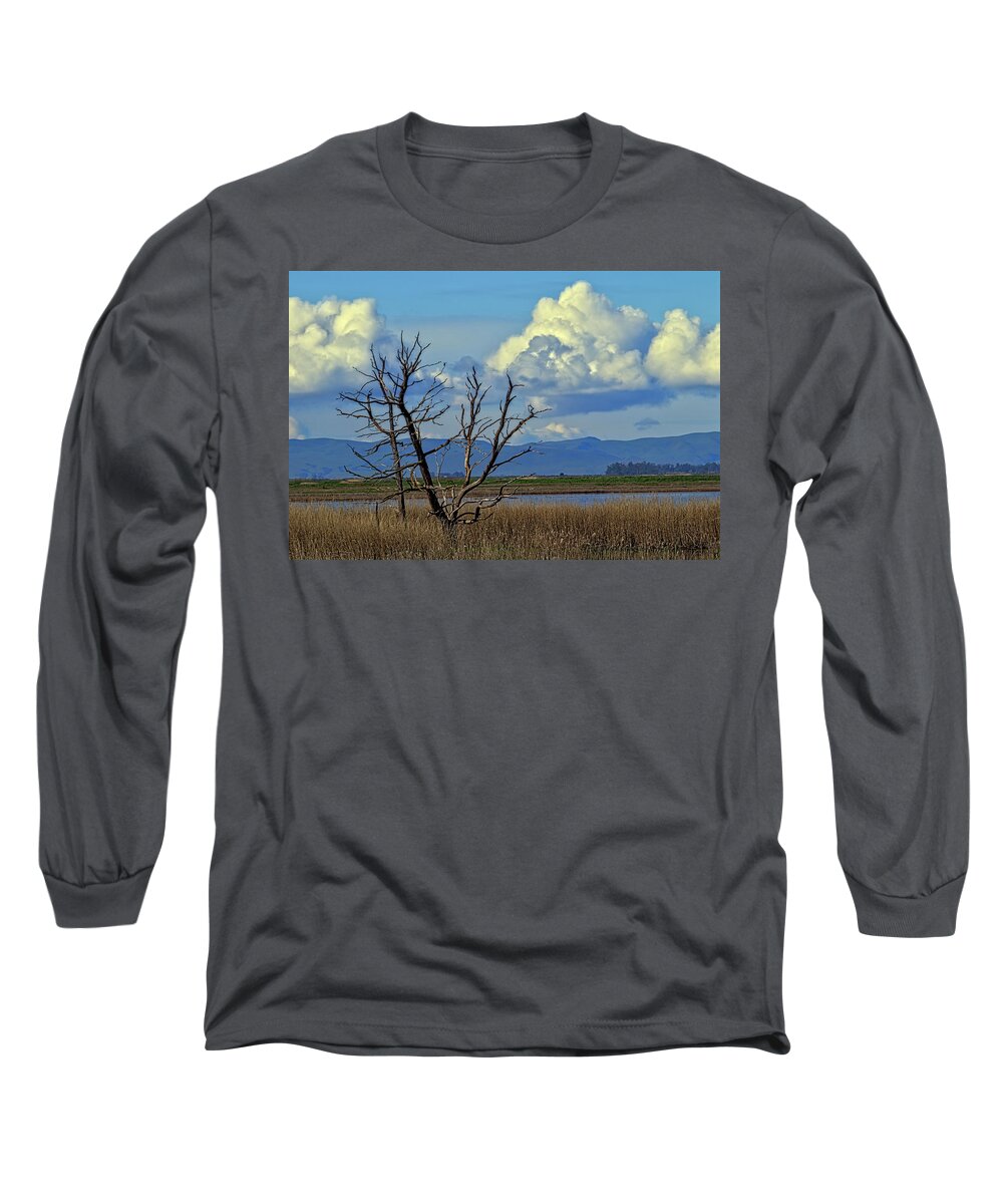 Slough Long Sleeve T-Shirt featuring the photograph Lone Tree by Bruce Bottomley