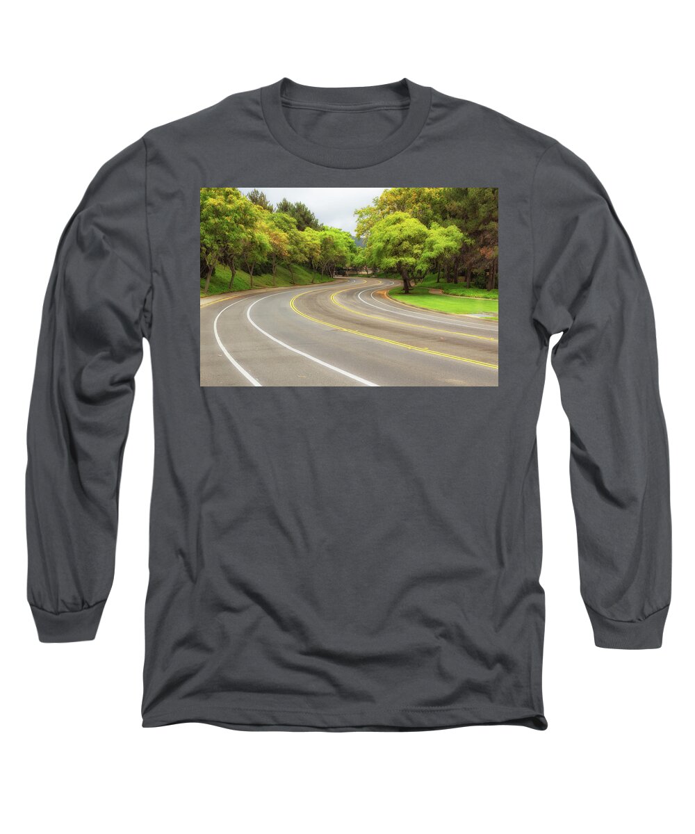 Long Long Sleeve T-Shirt featuring the photograph Long and Winding Road by Alison Frank