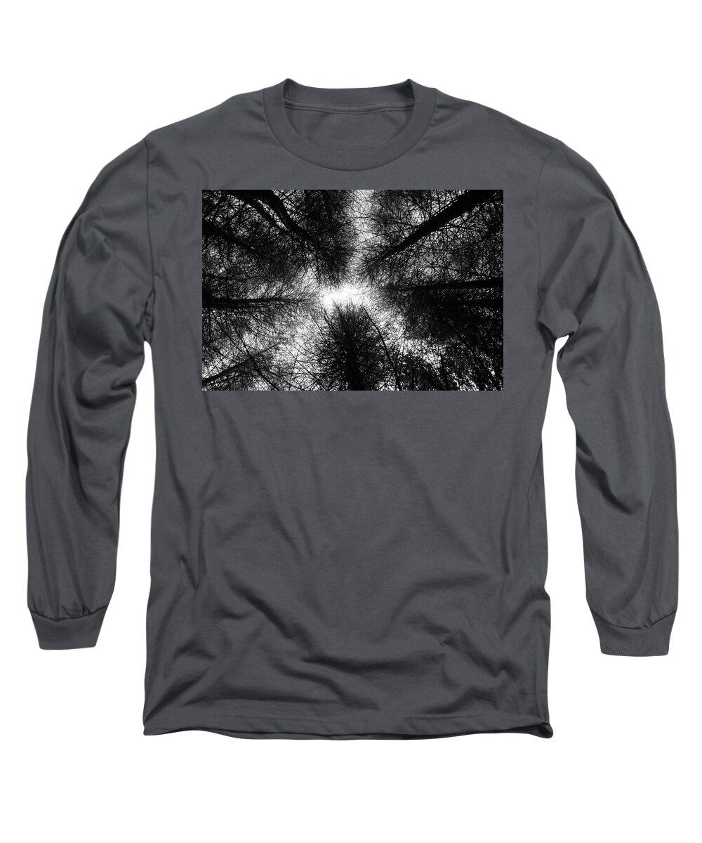 Abstract Long Sleeve T-Shirt featuring the photograph Look up by Martin Capek
