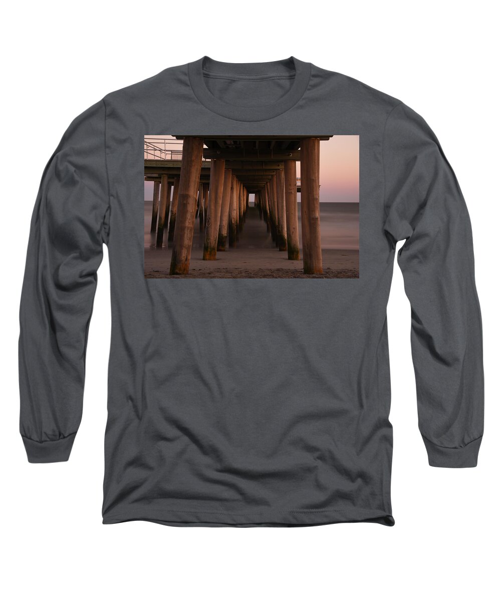 Pier Long Sleeve T-Shirt featuring the photograph Looking Into Infinity by Jennifer Ancker