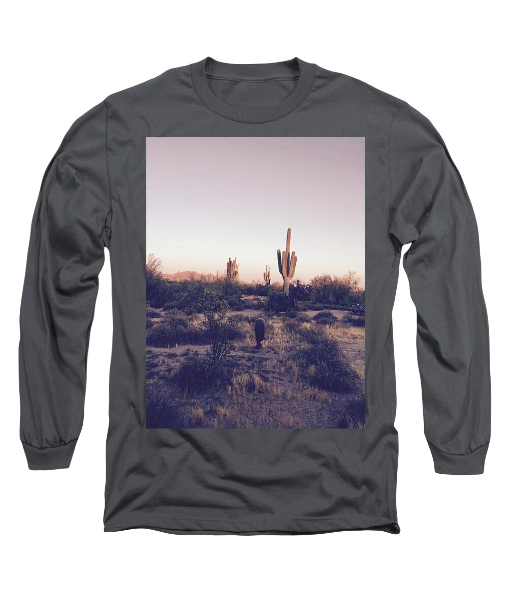 Scottsdale Long Sleeve T-Shirt featuring the photograph Lost in the Desert by Michael Albright
