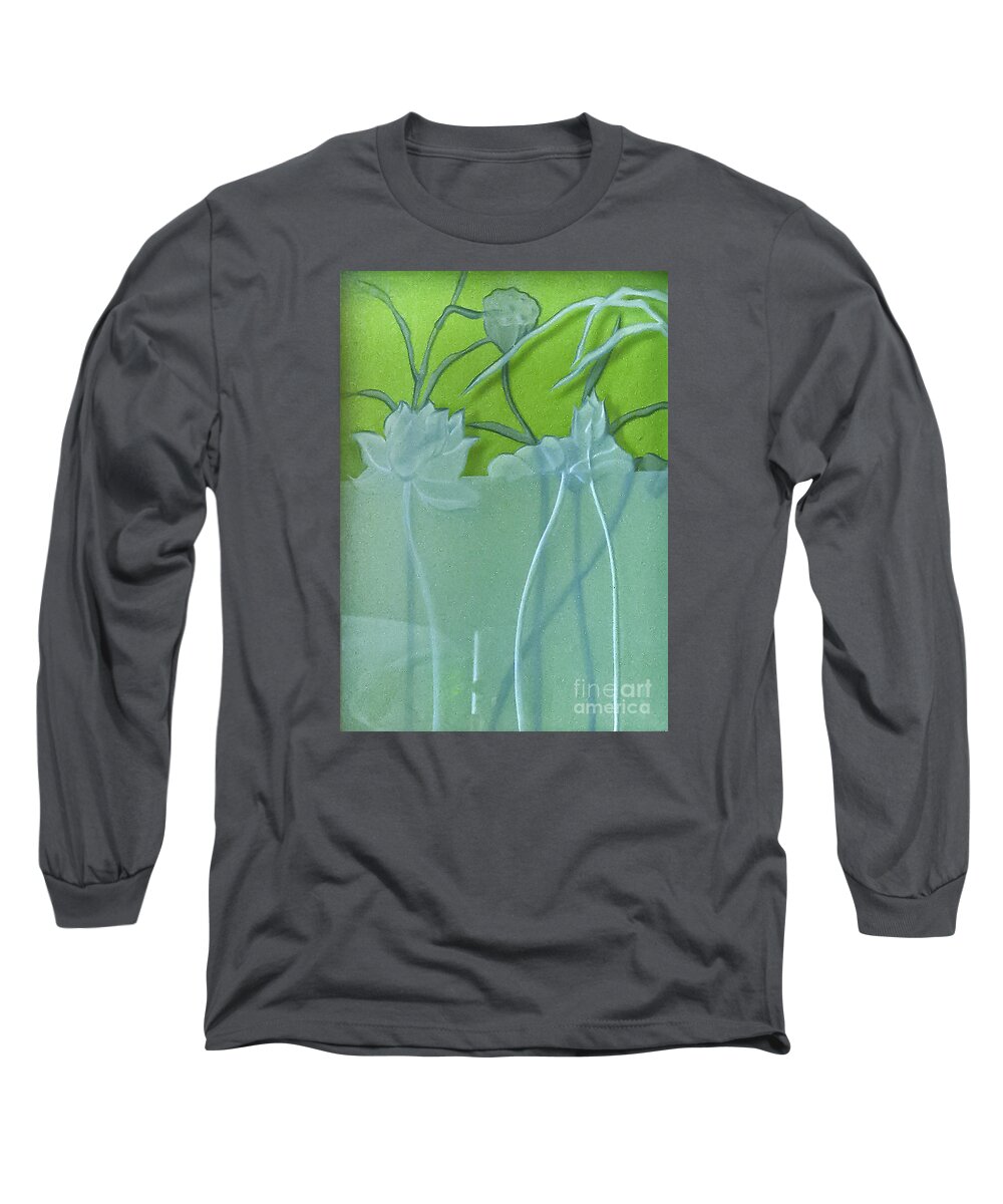 Plants Long Sleeve T-Shirt featuring the photograph Lotus Pond by Alone Larsen